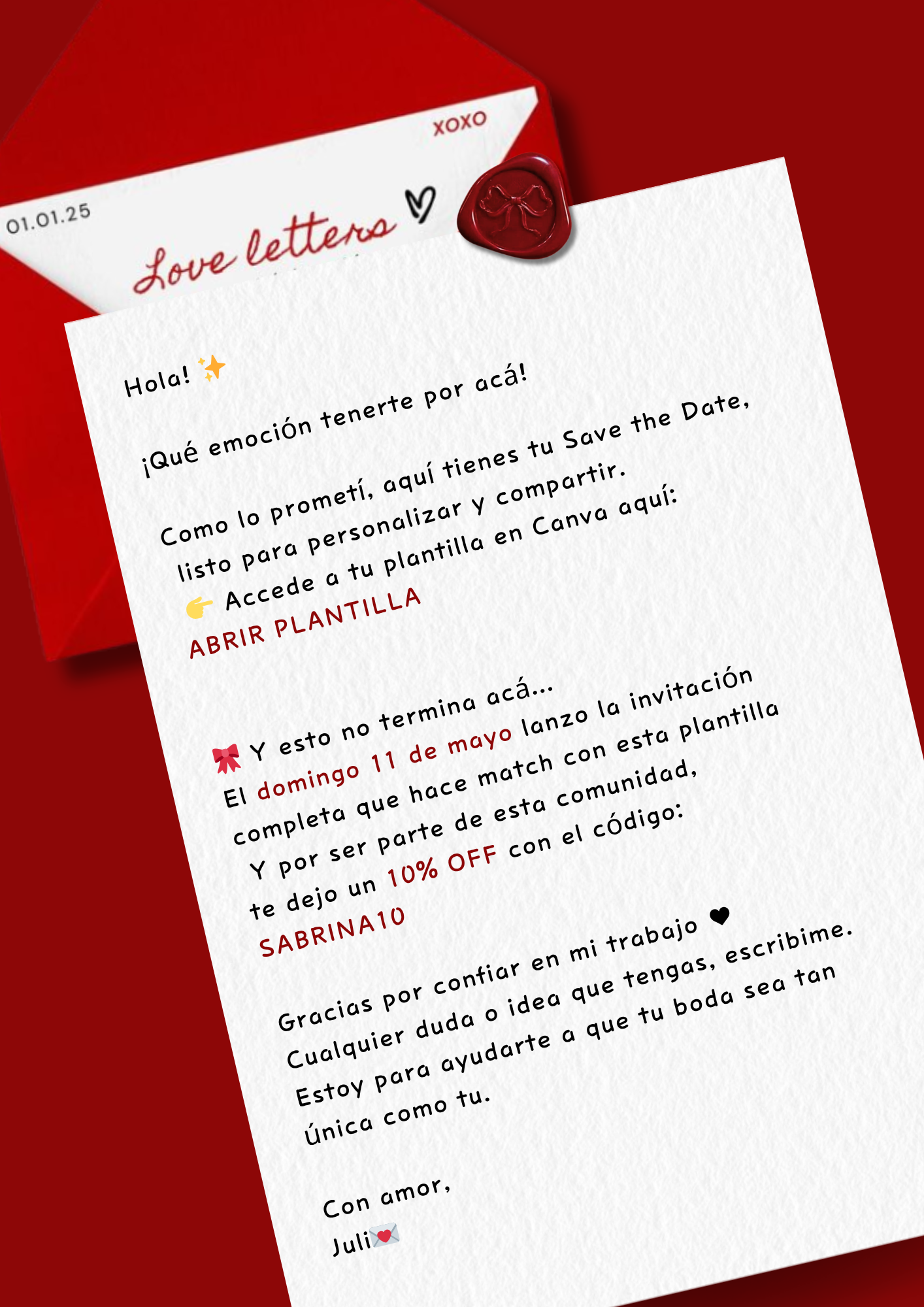 💌 Save the Date GRATIS – Inspirado en Sabrina Carpenter ✨