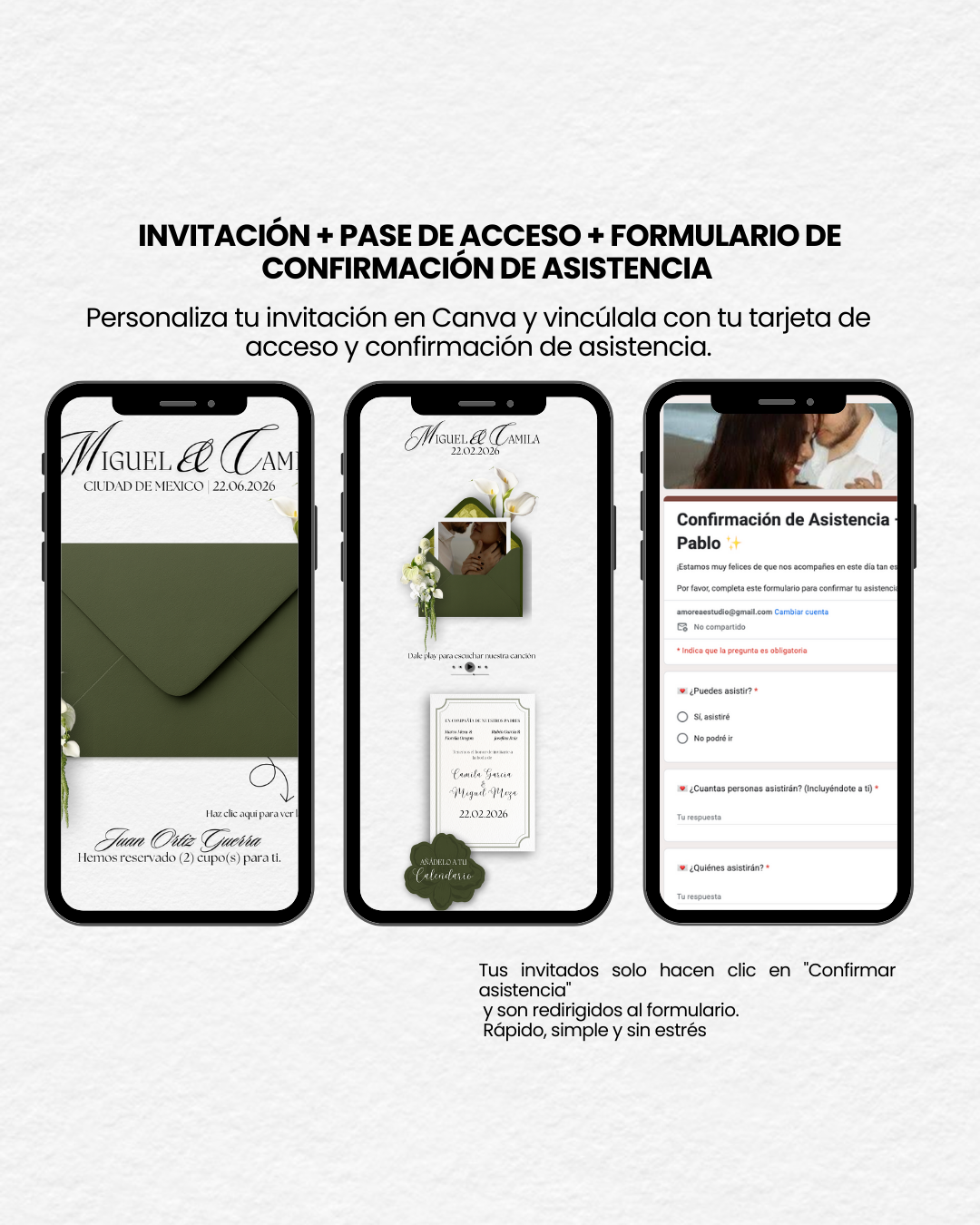 Invitación Digital de Boda Miguel & Camila