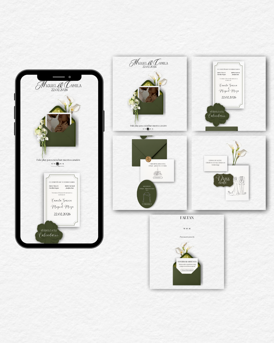 Invitación Digital de Boda Miguel & Camila