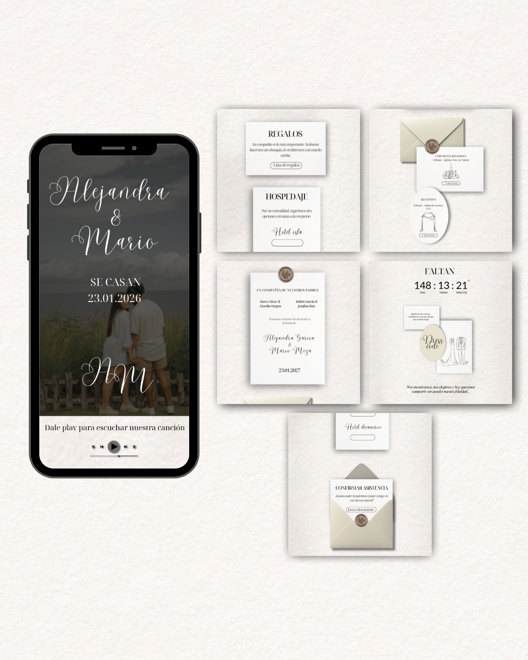 Invitación Digital de Boda Alejandra & Mario