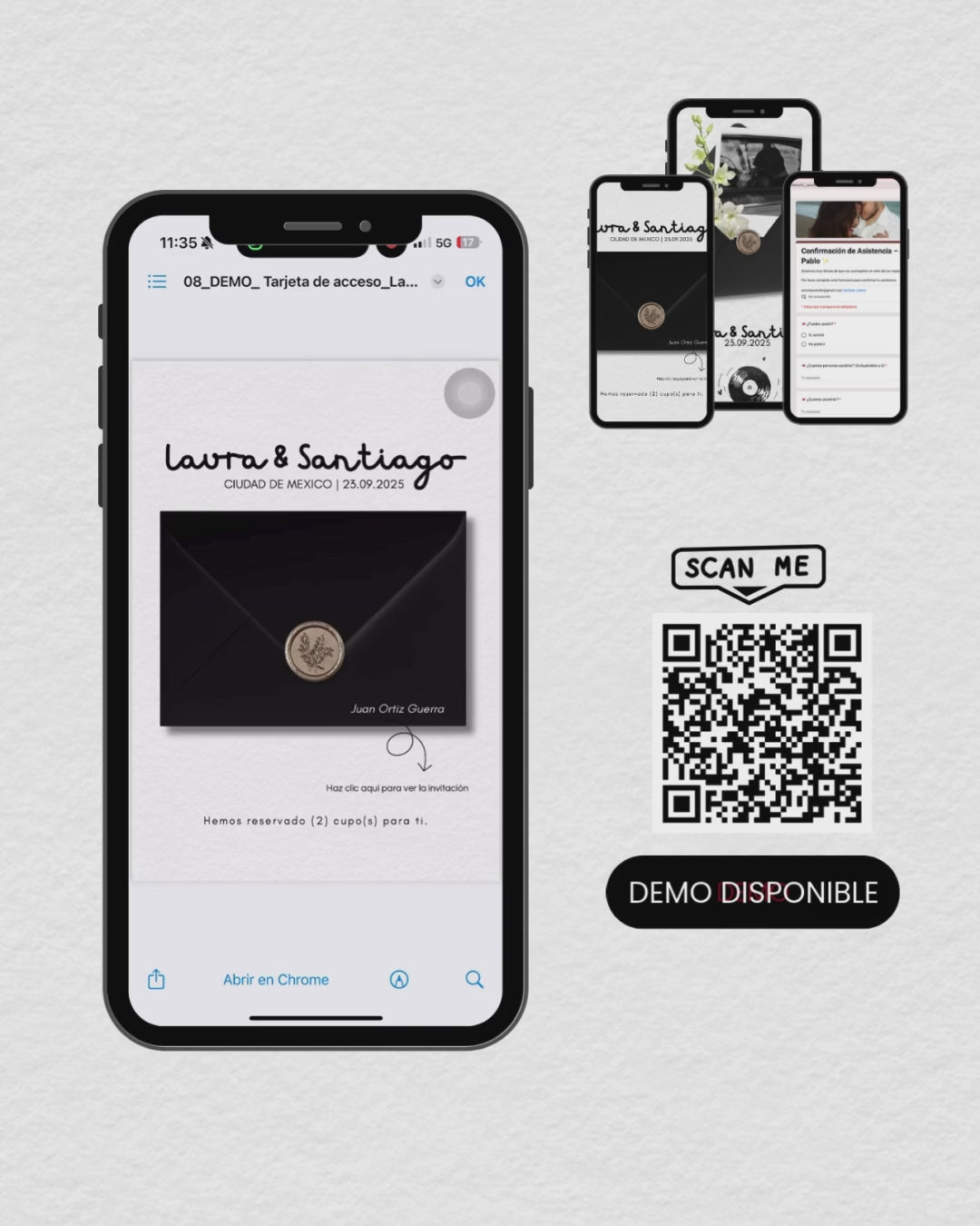 Invitación Digital de Boda Laura & Santiago